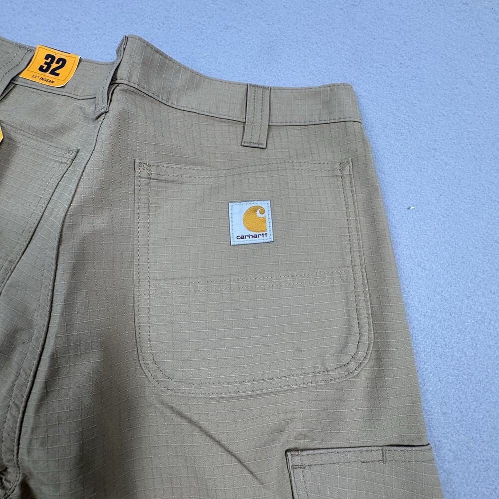 Carhartt Force Ripstop Cargo Shorts Mens 32 Relaxed Fit Khaki Workwear Carpenter - Picture 14 of 16